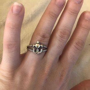 James Avery Anchor and Heart Ring
